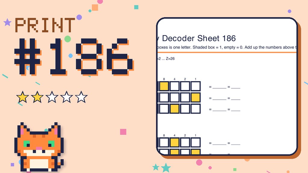 Binary Decoder Sheet 186 (A=1 code)
