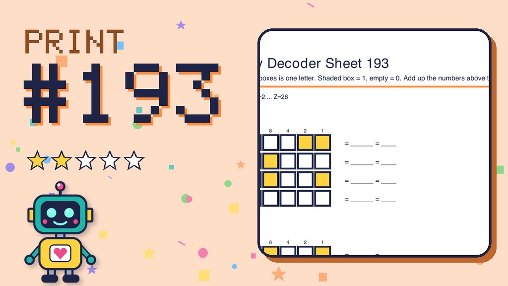 Binary Decoder Sheet 193 (A=1 code)