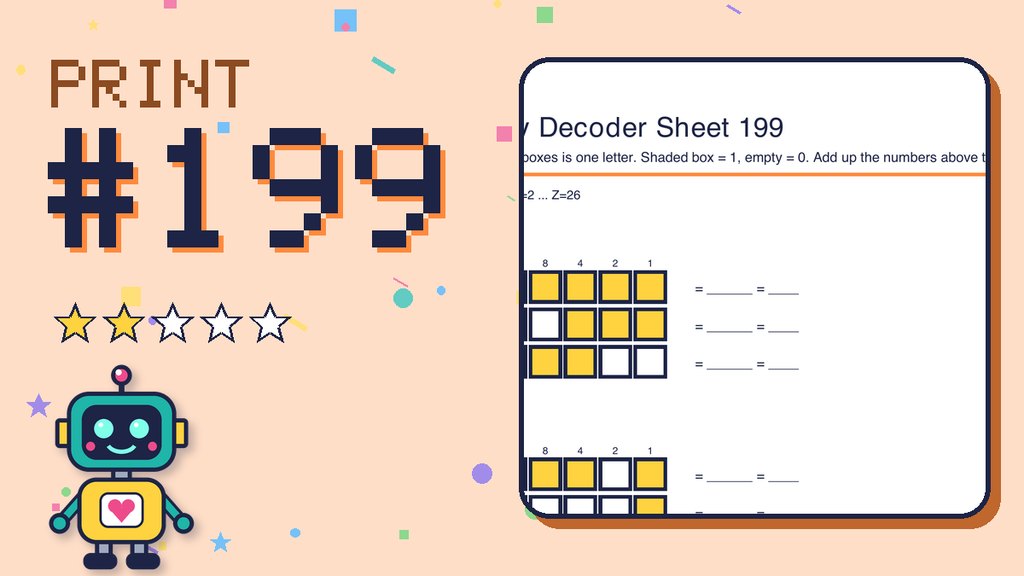 Binary Decoder Sheet 199 (A=1 code)