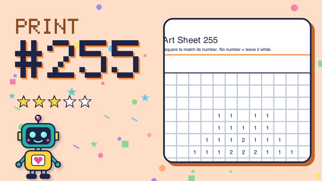Pixel Art Sheet 255 card