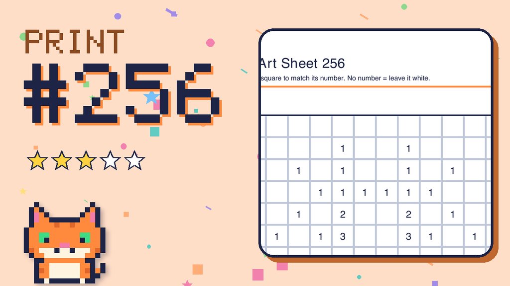 Pixel Art Sheet 256 card