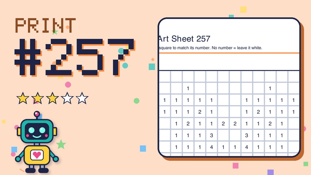 Pixel Art Sheet 257 card