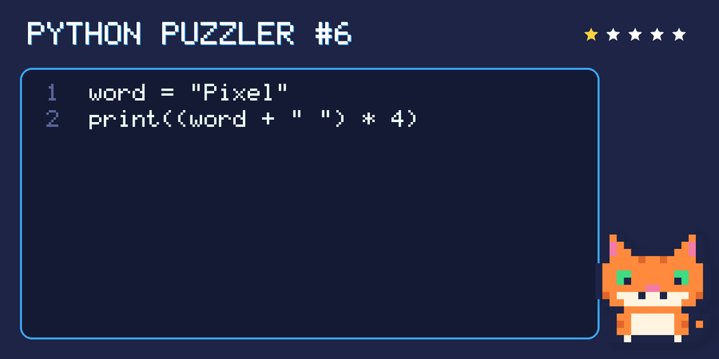 Python puzzler 6 code