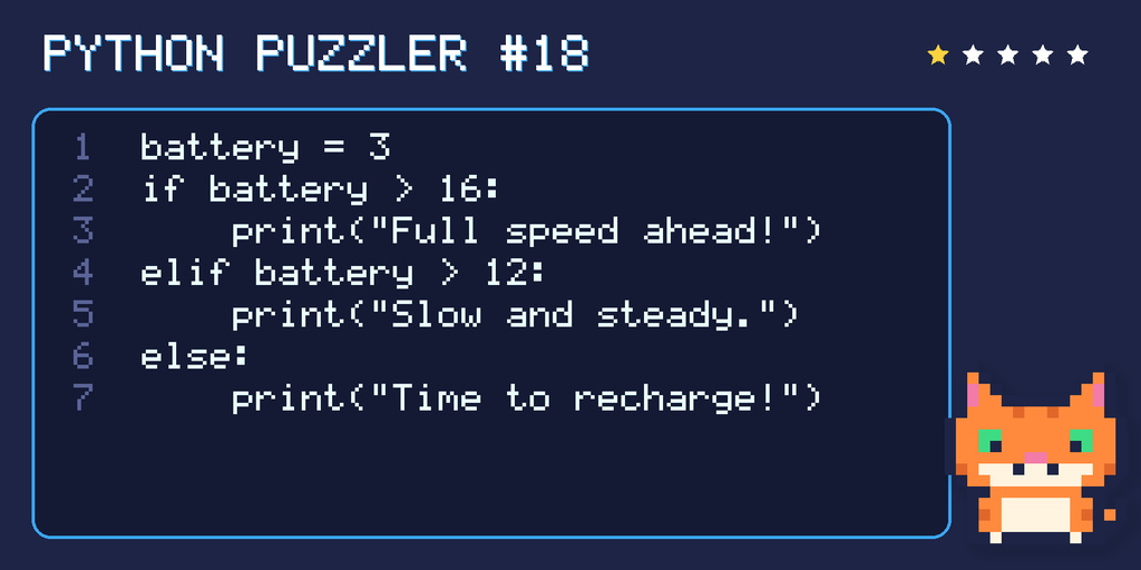 Python puzzler 18 code