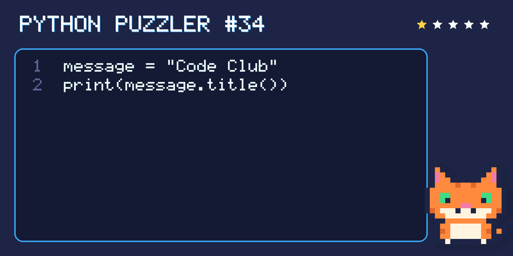 Python puzzler 34 code