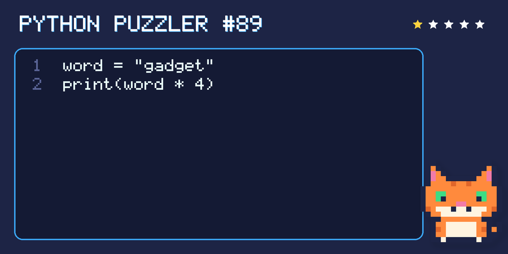 Python puzzler 89 code