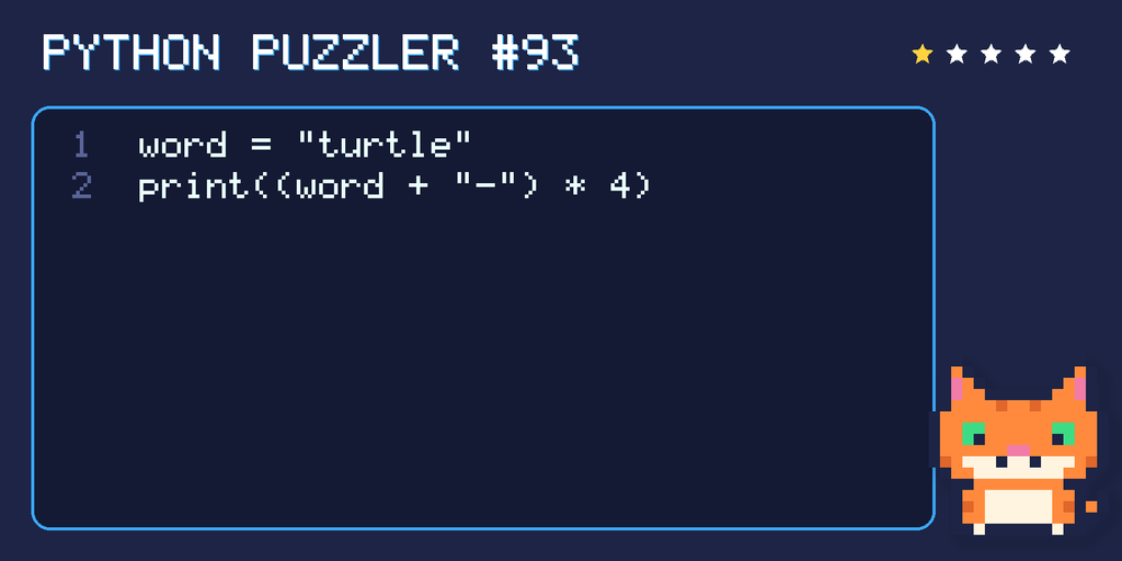 Python puzzler 93 code