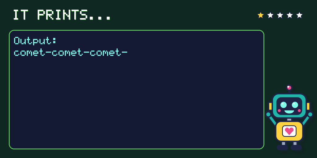 What the program prints