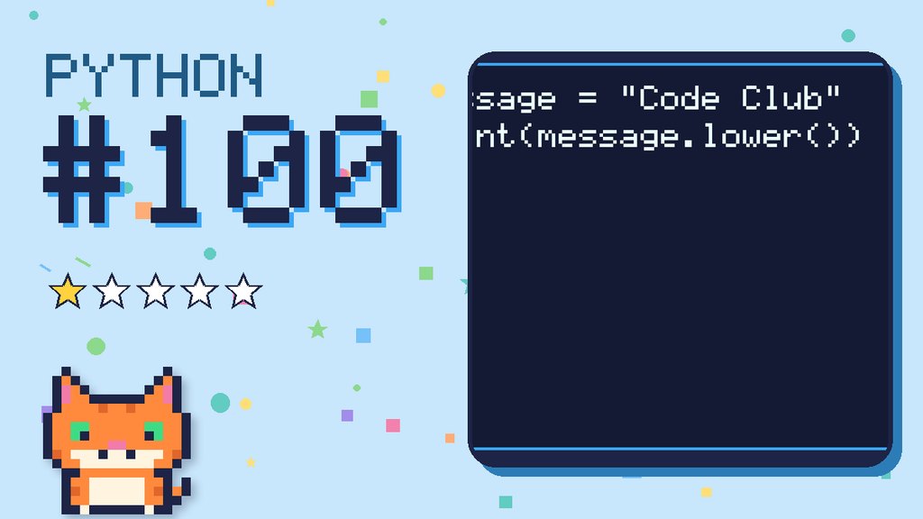 Python Puzzler 100 card