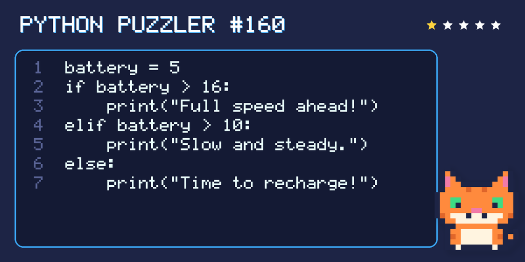 Python puzzler 160 code