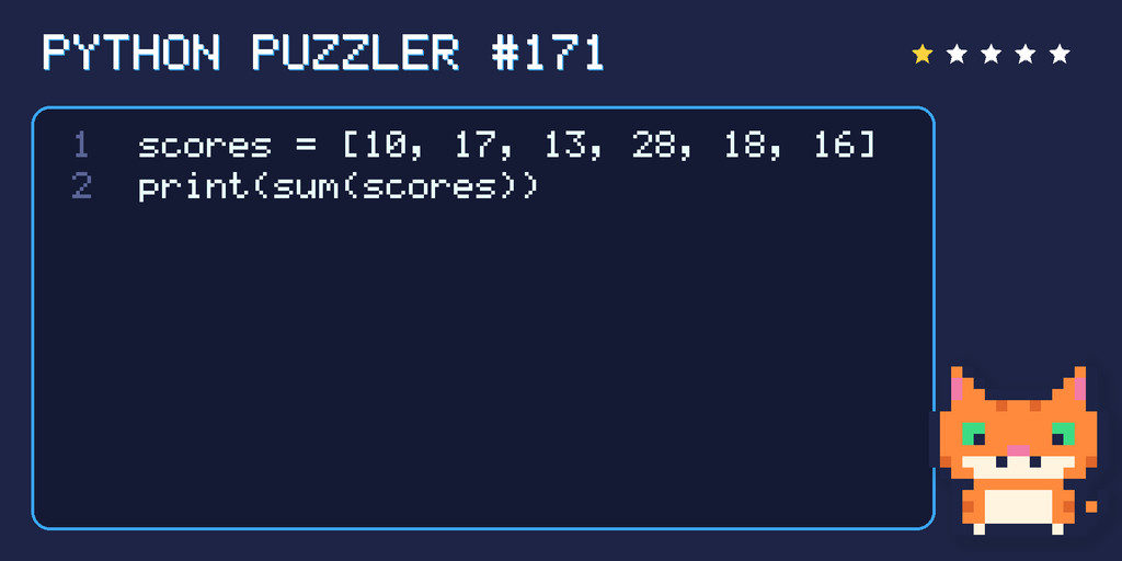 Python puzzler 171 code