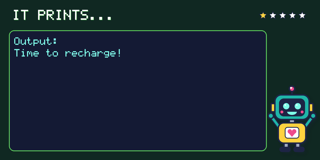 What the program prints