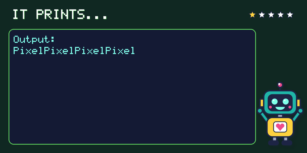 What the program prints