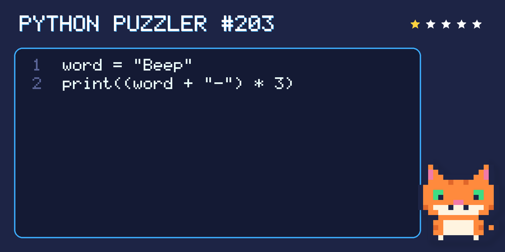 Python puzzler 203 code