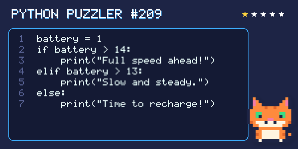 Python puzzler 209 code