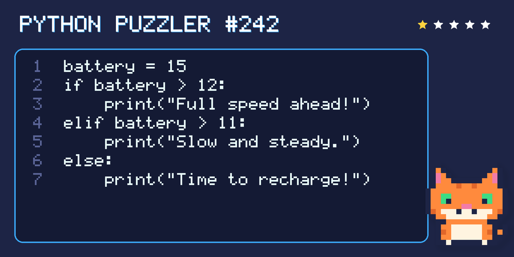 Python puzzler 242 code