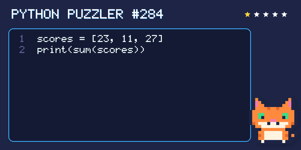 Python puzzler 284 code