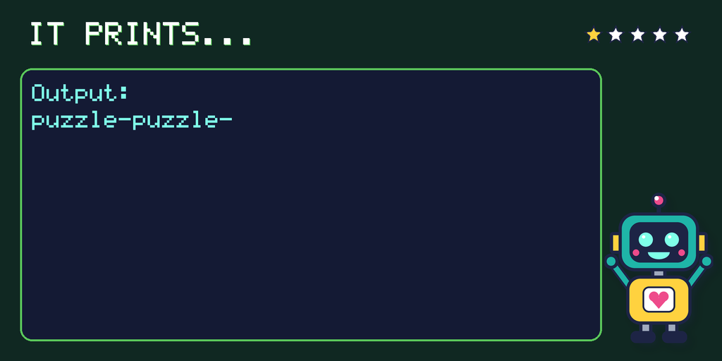 What the program prints