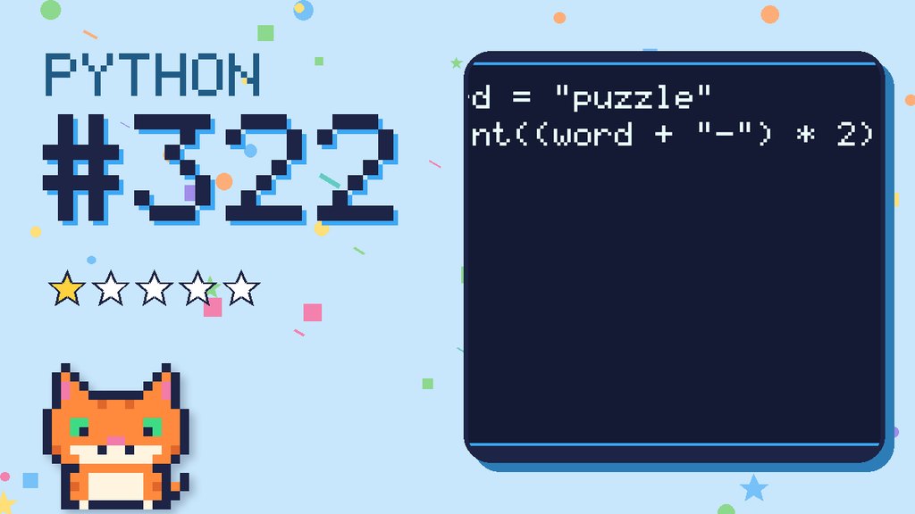 Python Puzzler 322 card