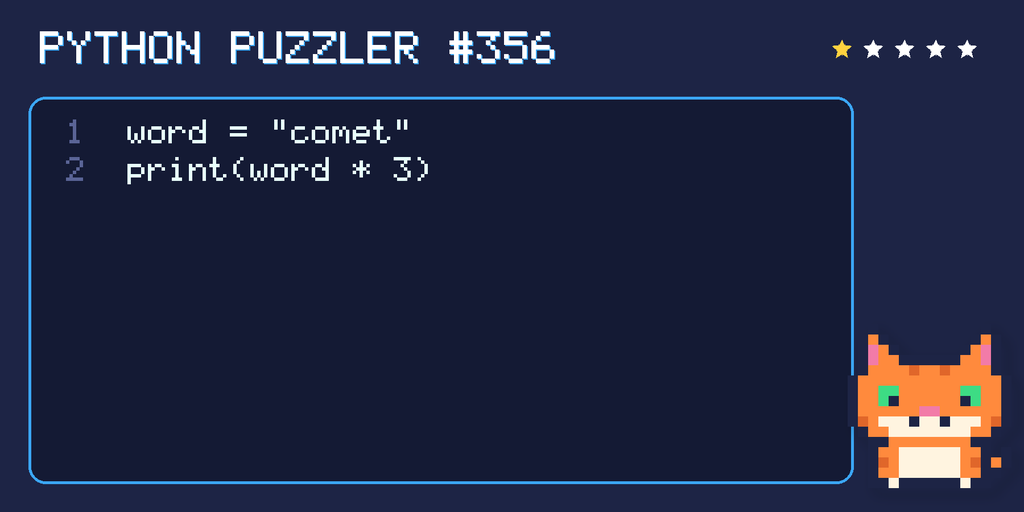 Python puzzler 356 code