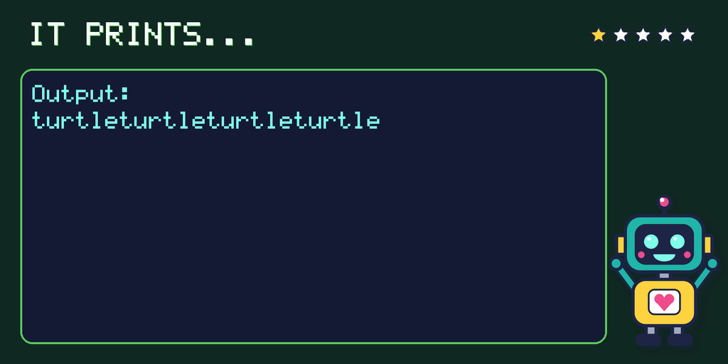 What the program prints