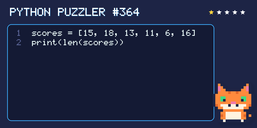 Python puzzler 364 code