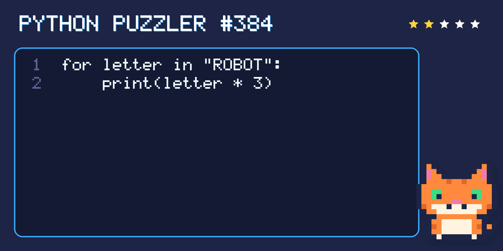 Python puzzler 384 code