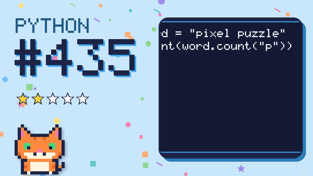 Python Puzzler 435 card
