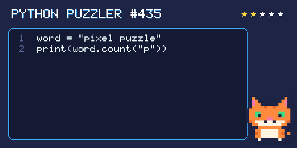 Python puzzler 435 code