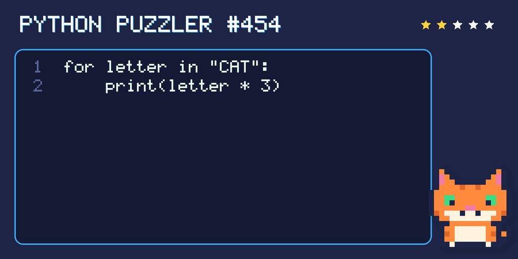 Python puzzler 454 code