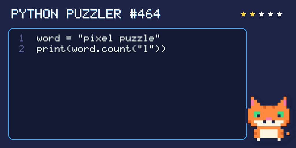 Python puzzler 464 code
