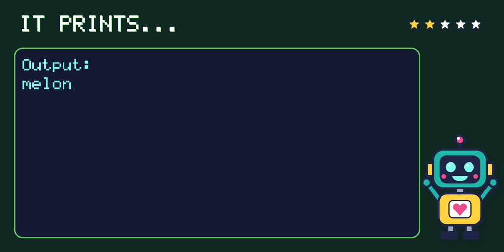 What the program prints