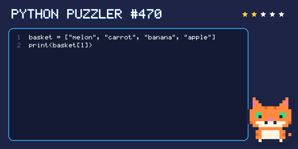 Python puzzler 470 code
