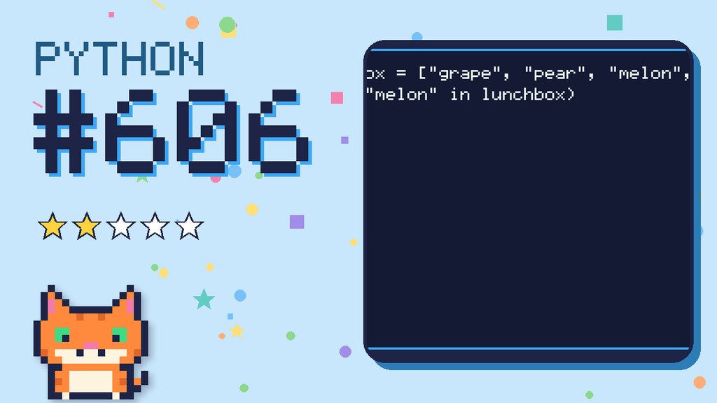 Python Puzzler 606 card