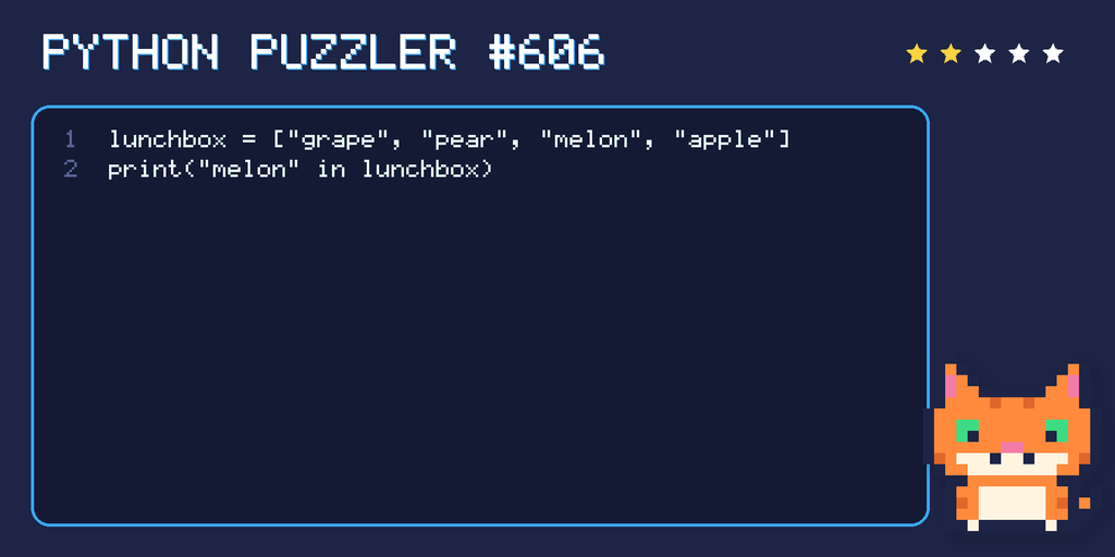 Python puzzler 606 code