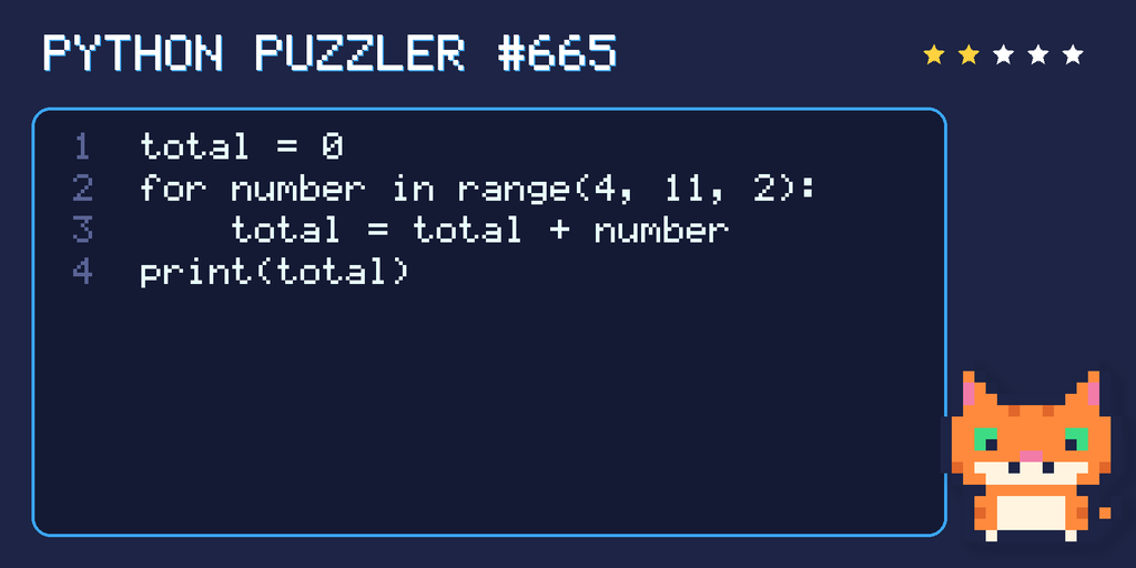 Python puzzler 665 code