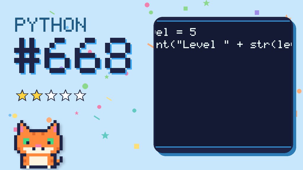 Python Puzzler 668 card