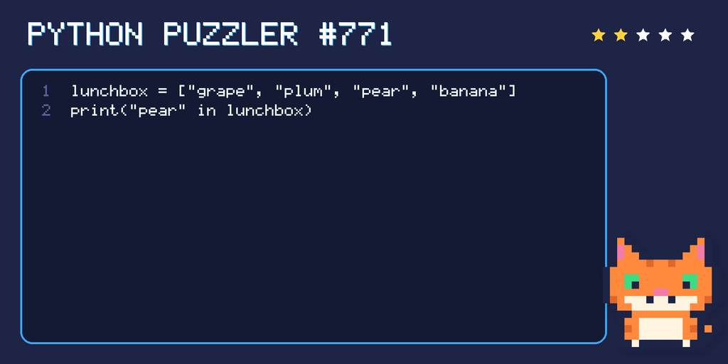 Python puzzler 771 code