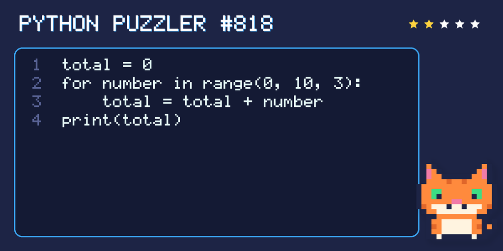 Python puzzler 818 code
