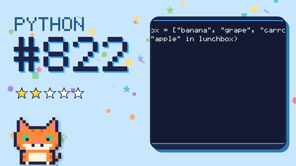 Python Puzzler 822 card