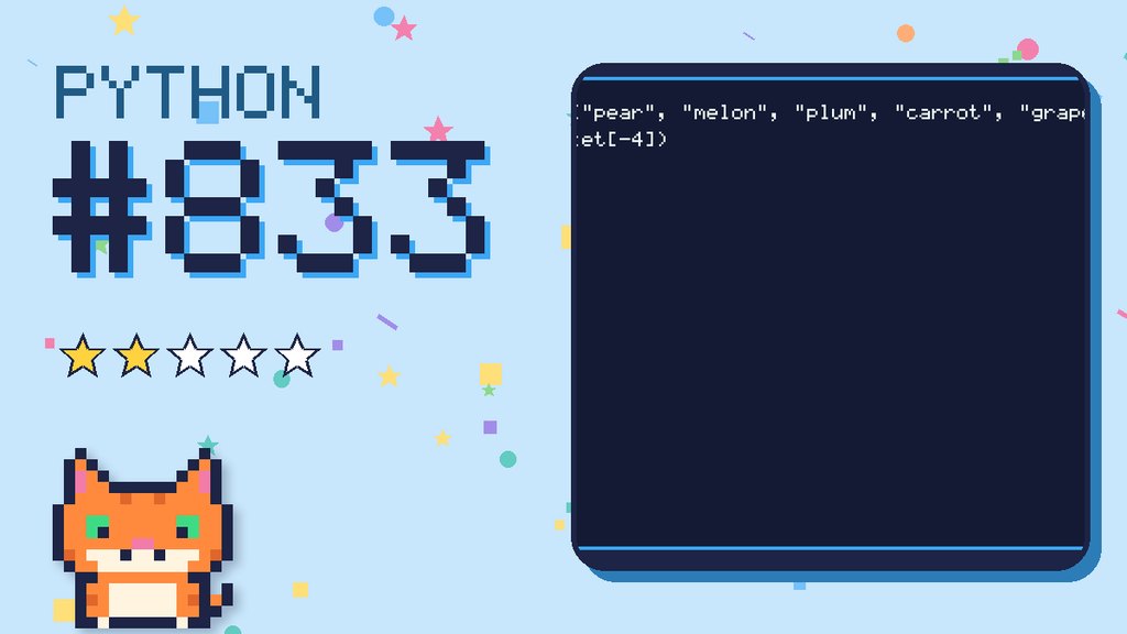 Python Puzzler 833 card