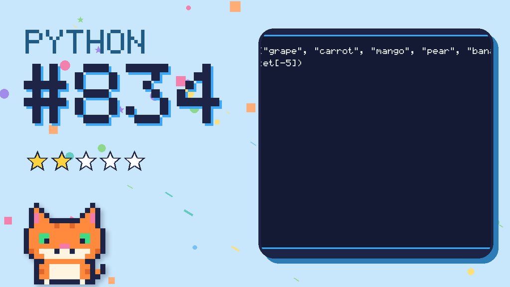Python Puzzler 834 card