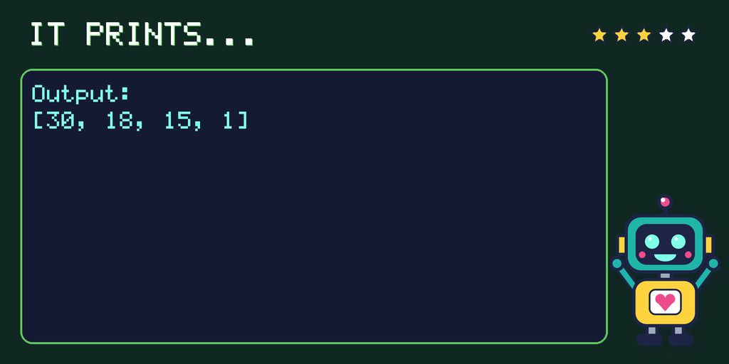 What the program prints