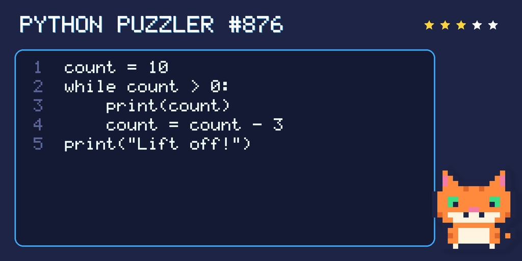 Python puzzler 876 code