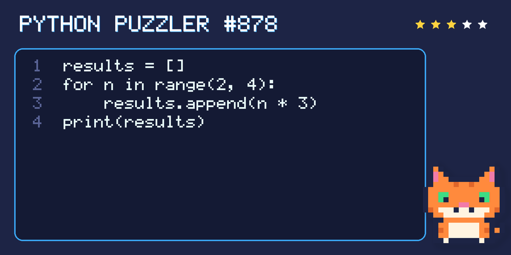 Python puzzler 878 code