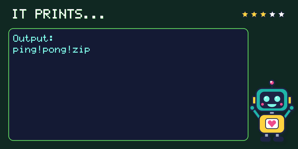 What the program prints