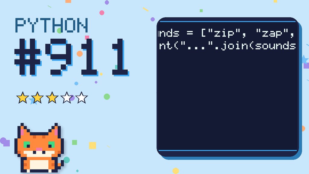 Python Puzzler 911 card