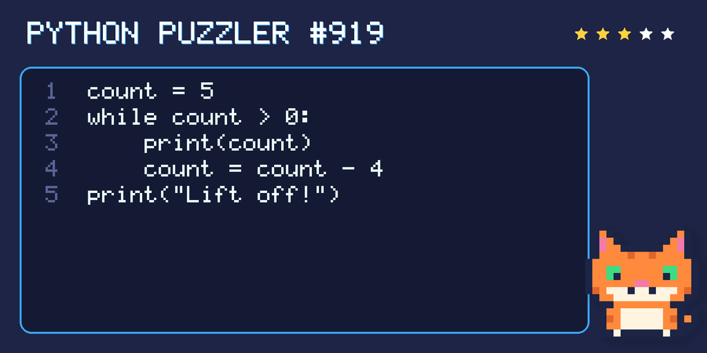 Python puzzler 919 code