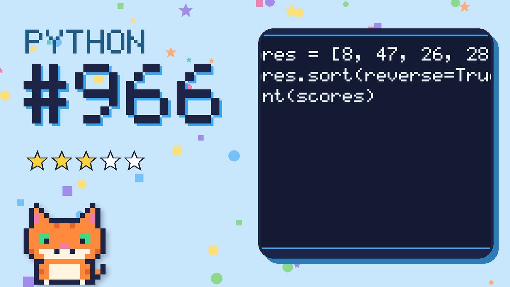 Python Puzzler 966 card