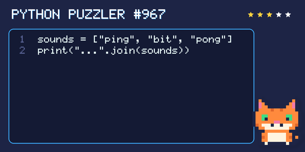 Python puzzler 967 code